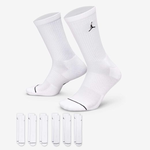Lifestyle Socks-JRDN, Jordan Everyday, Cushioned Crew Socks (6 Pairs)