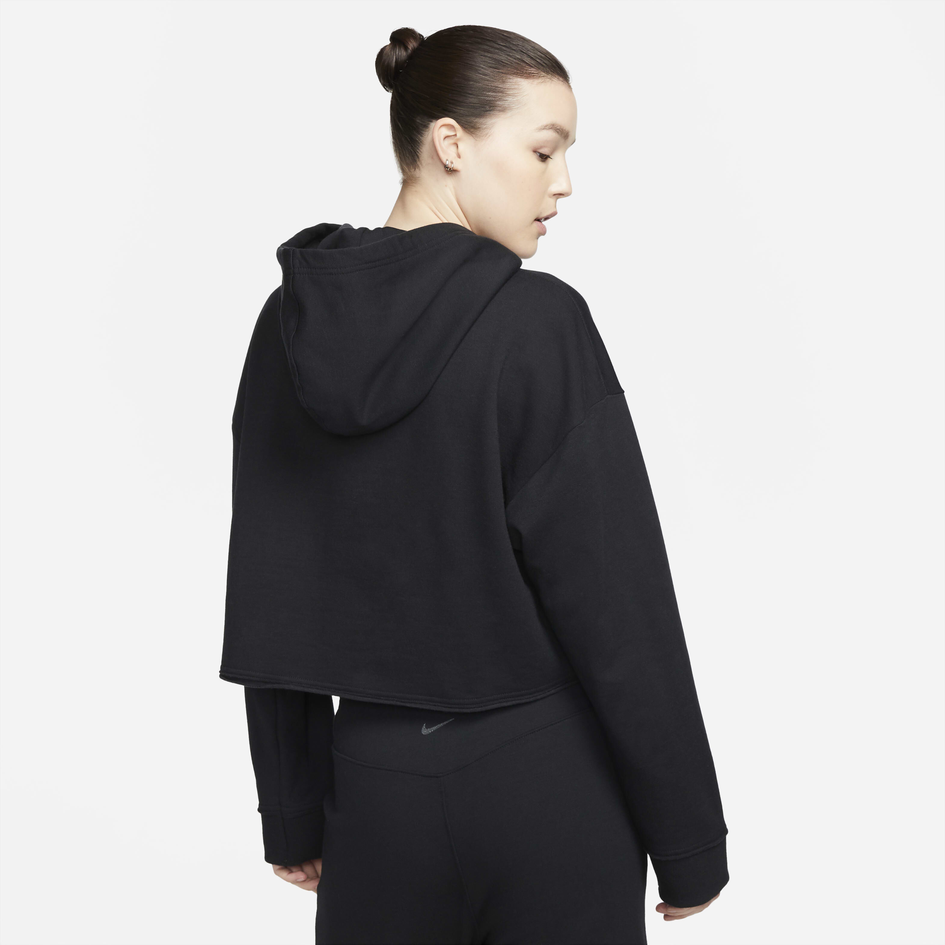 Nike women's cropped luxe yoga training hoodie best sale
