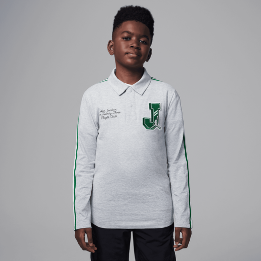 Kids' Polos Sale-JRDN, Jordan Court of Legends, Big Kids' Long Sleeve Polo