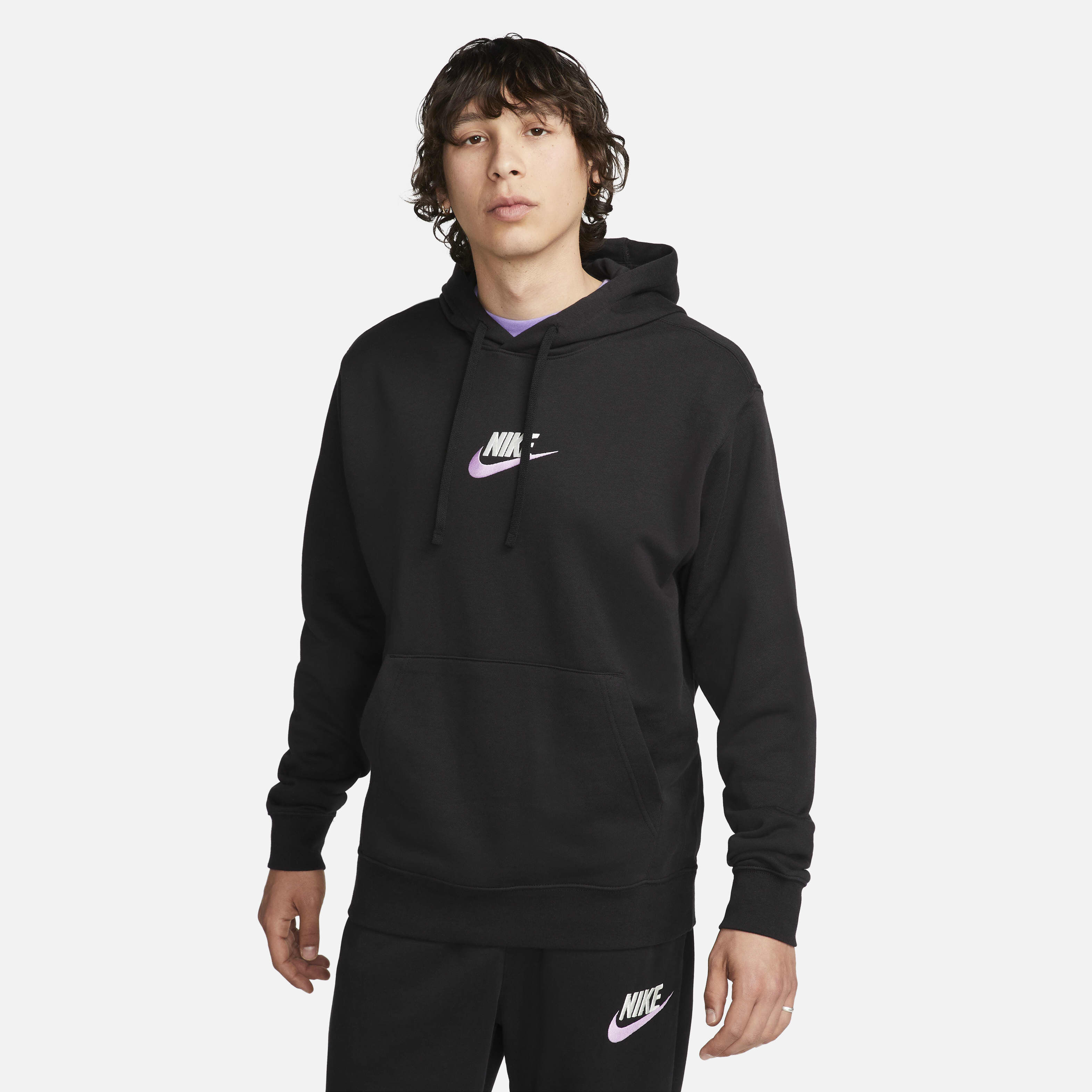 Buy Nike Club Men's French Terry Pullover Hoodie - Black