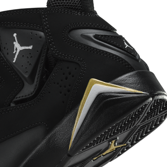 Jordan true flight black 2025 gold