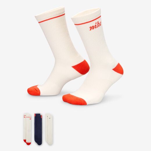 Women's Socks Sale-Nike, Nike Everyday Plus, Cushioned Crew Socks (3 Pairs)