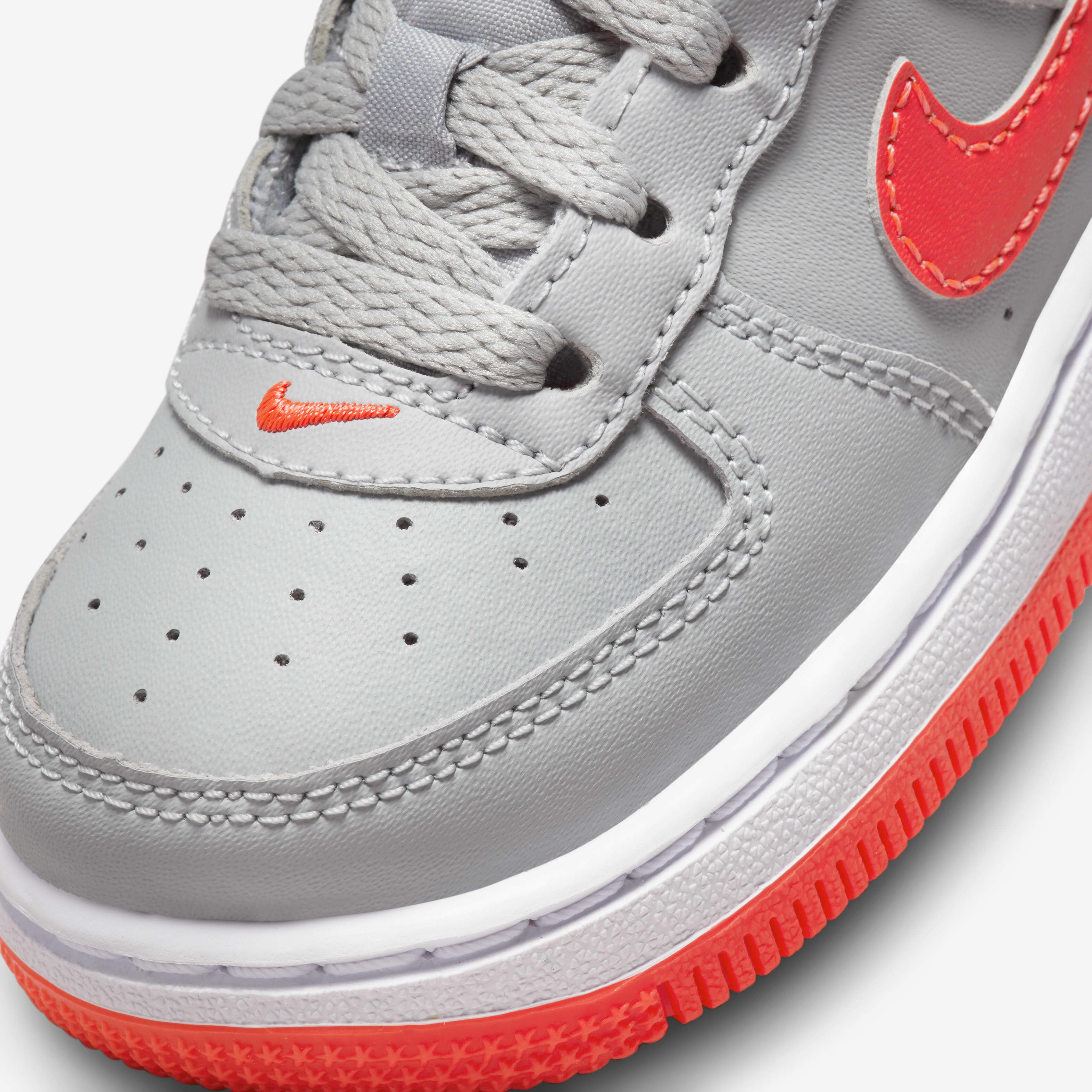 Buy Nike Force 1 Baby Toddler Shoes Light Smoke Grey White Bright Crimson Nike UAE Official