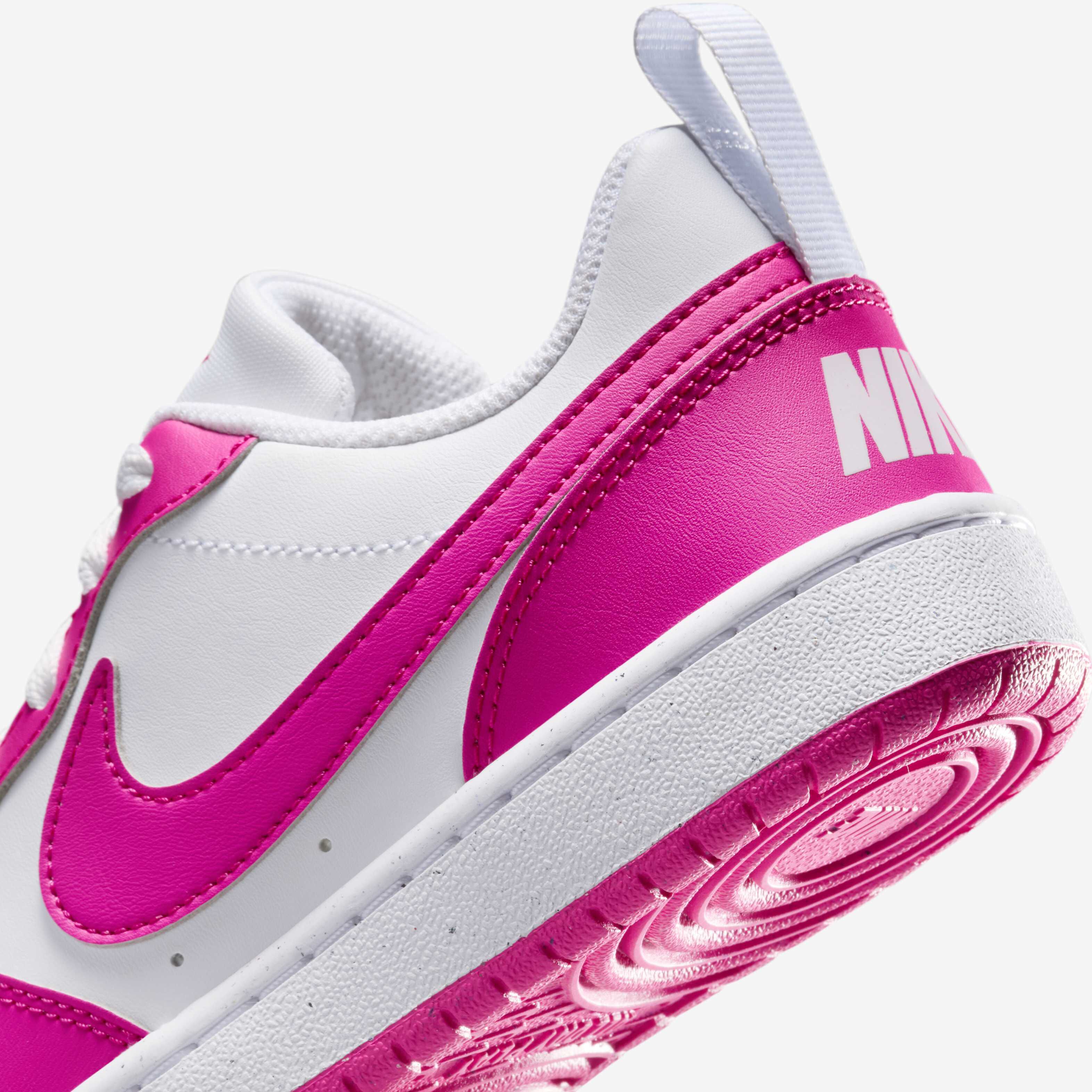 Buy Nike Court Borough Low Recraft Older Kids' Shoes - White/Laser Fuchsia  | Nike UAE Official