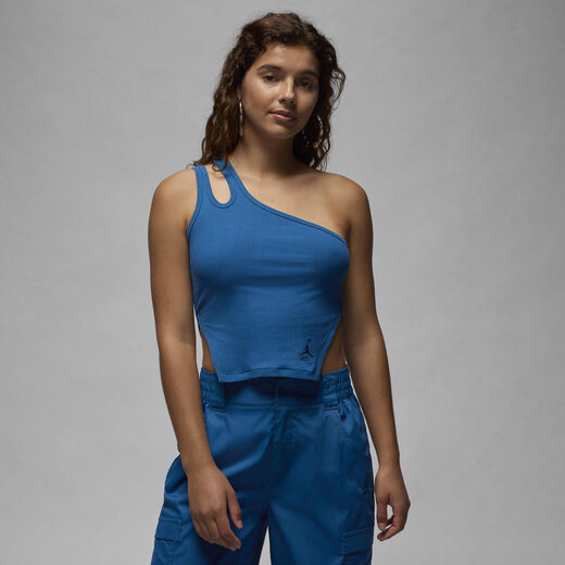 T-Shirts & Tops-Jordan, Jordan, Women's Asymmetrical Ribbed Tank Top