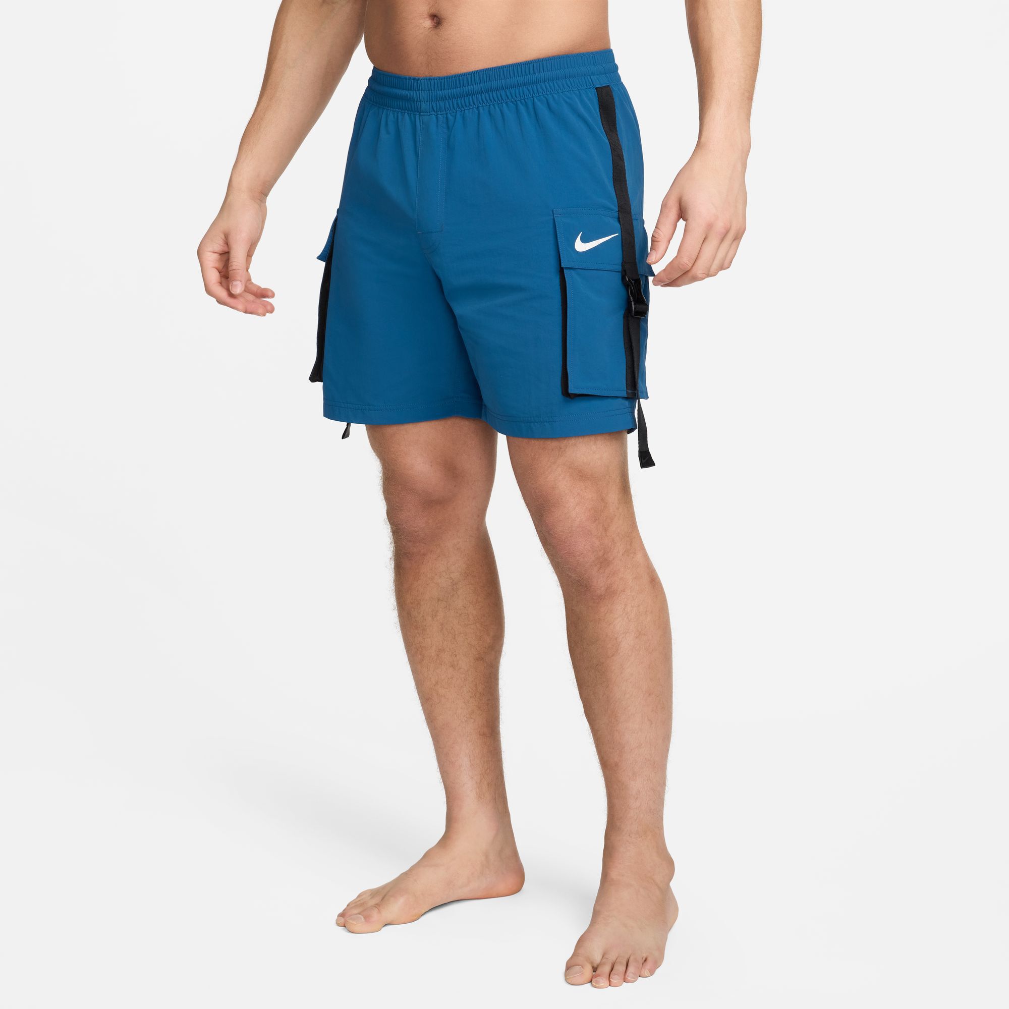 Navy nike swim shorts discount