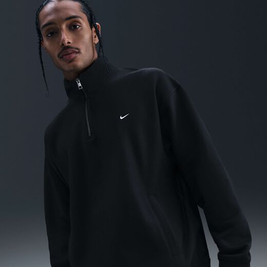 Hoodies & Sweatshirts-Nike, Nike Solo Swoosh, Men's Fleece Quarter-Zip Top