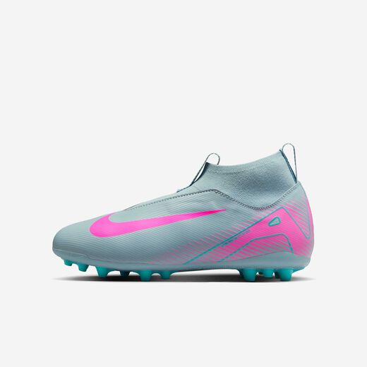 Kids' Football Artificial Grass Shoes-Nike, Nike Jr. Mercurial Superfly 10 Academy, Younger/Older Kids' Artificial-Grass High-Top Football Boot