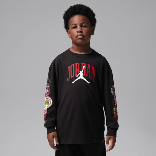 Kids' Long Sleeves Shirts-JRDN, Jordan, Big Kids' Interstate 23 Highway Arch Long-Sleeve T-Shirt