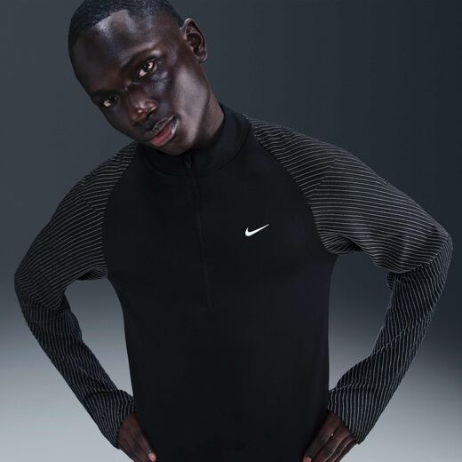 Men's Collection-Nike, Nike, Men's Dri-FIT 1/2-Zip Running Top With Reflective Design Accents