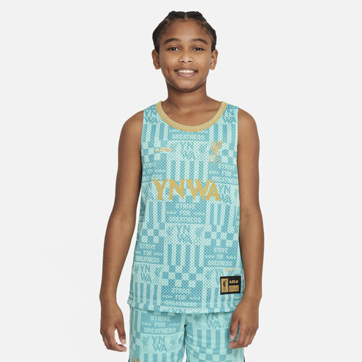 T-Shirts & Tops-Nike, LeBron x Liverpool F.C. Culture of Basketball, Older Kids' Nike Reversible Football Shirt