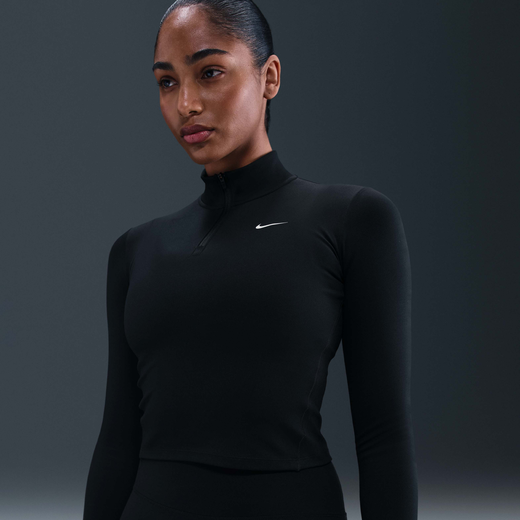 Yoga Tops & T-Shirts-Nike, Nike One Fitted, Women's Dri-FIT 1/4-Zip Mid Layer