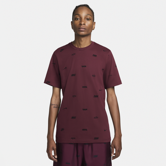 Nike t shirt sales burgundy