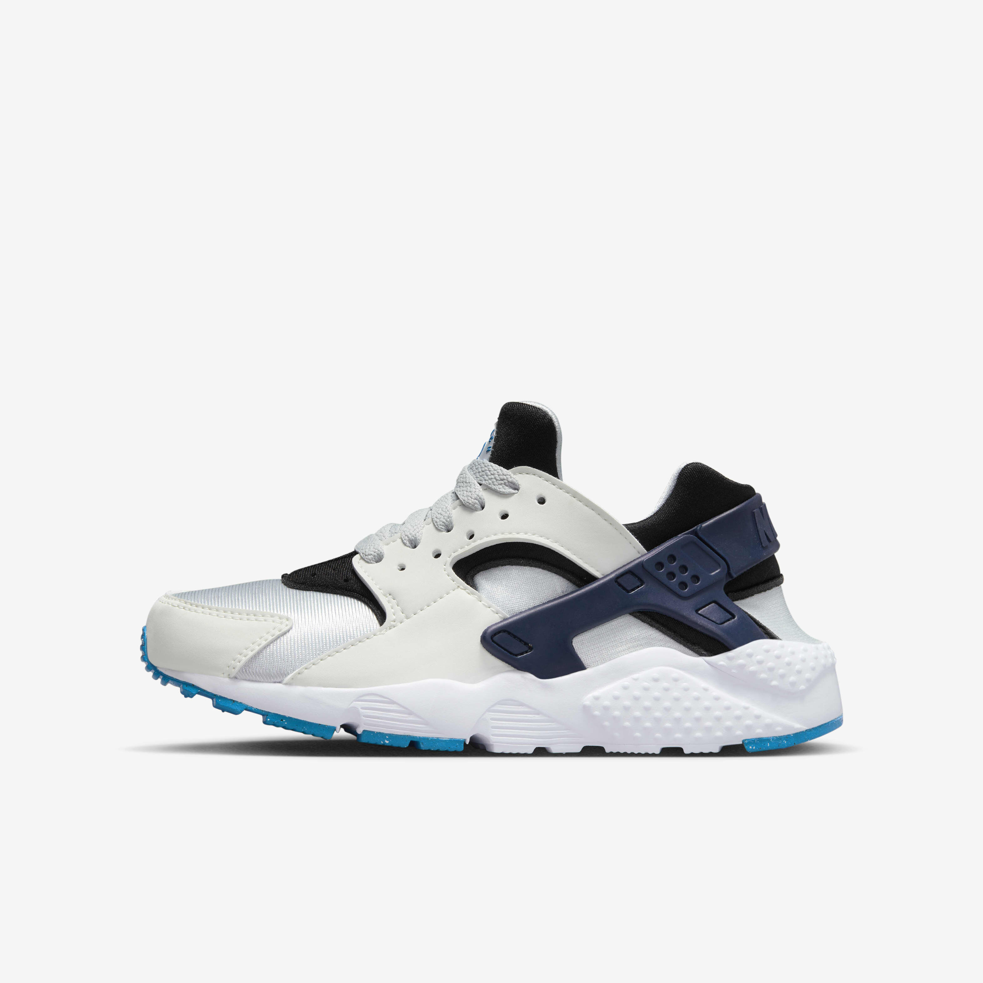 Buy Nike Huarache Run Older Kids Shoes Summit White Pure Platinum Black Deep Royal Blue Nike UAE Official