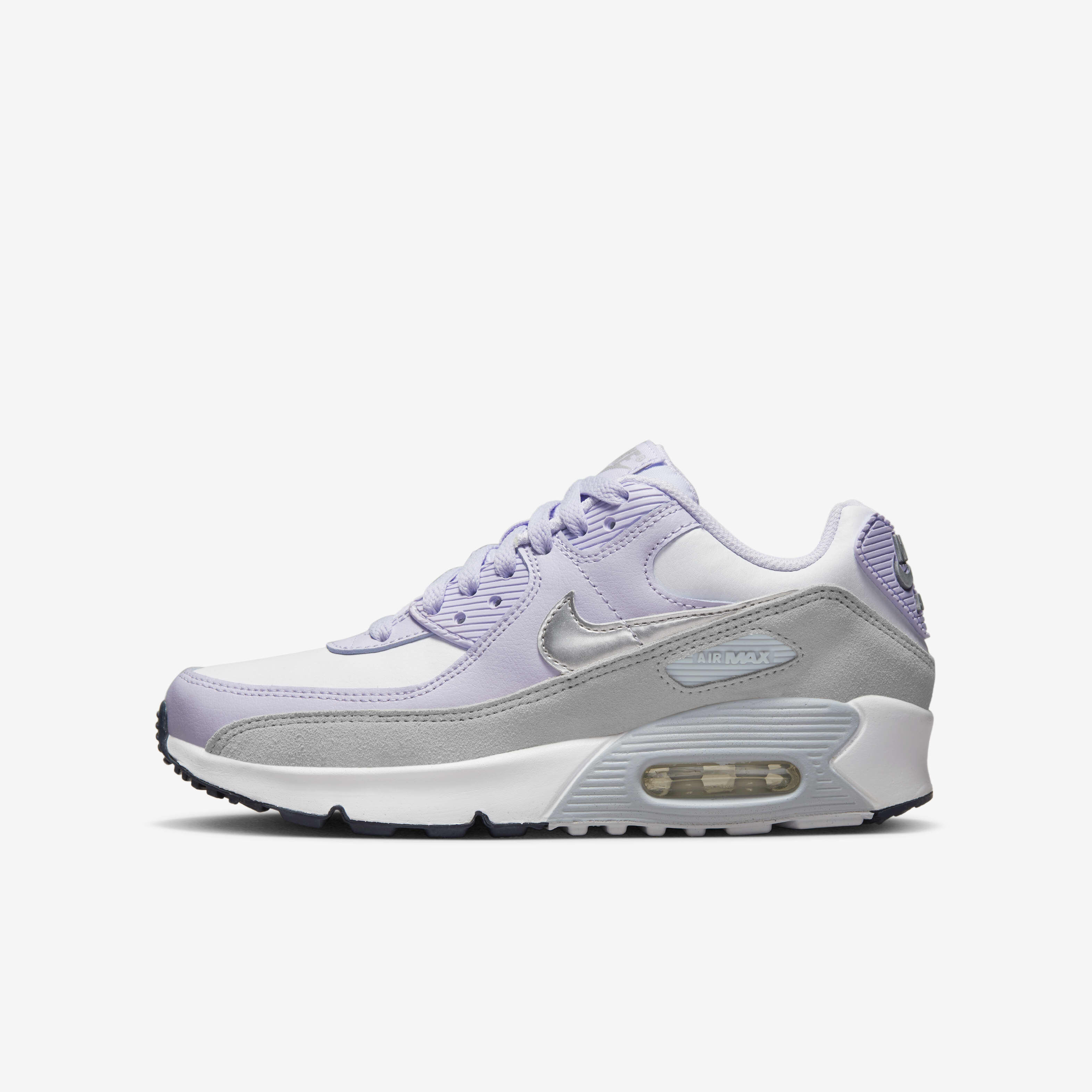 Buy Nike Air Max 90 LTR Older Kids' Shoes White/Violet Frost