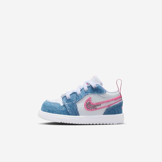 Kids Collection-JRDN, Air Jordan 1 Low 'Denim Sequin', Baby/Toddler Shoes