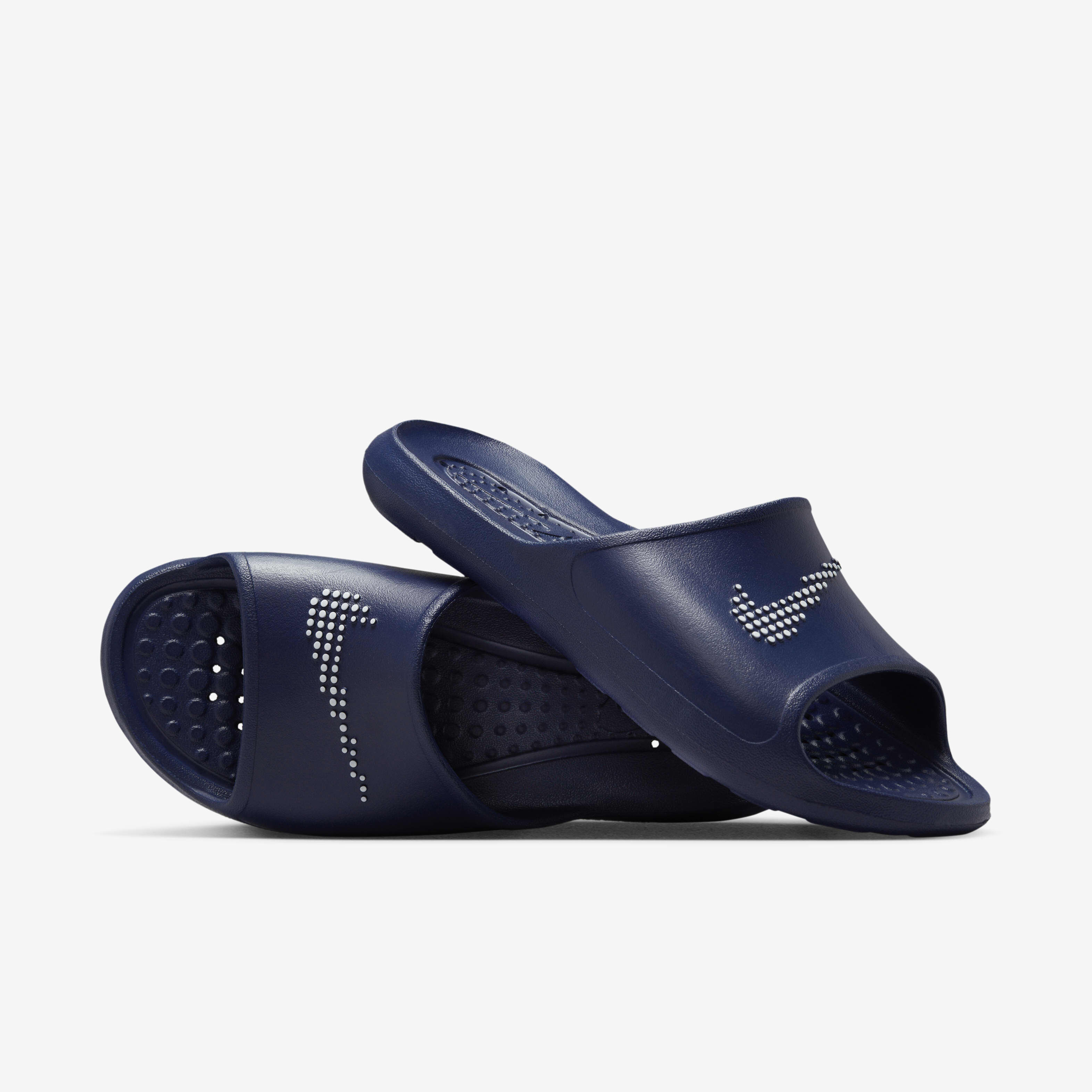 Navy blue nike flip flops on sale