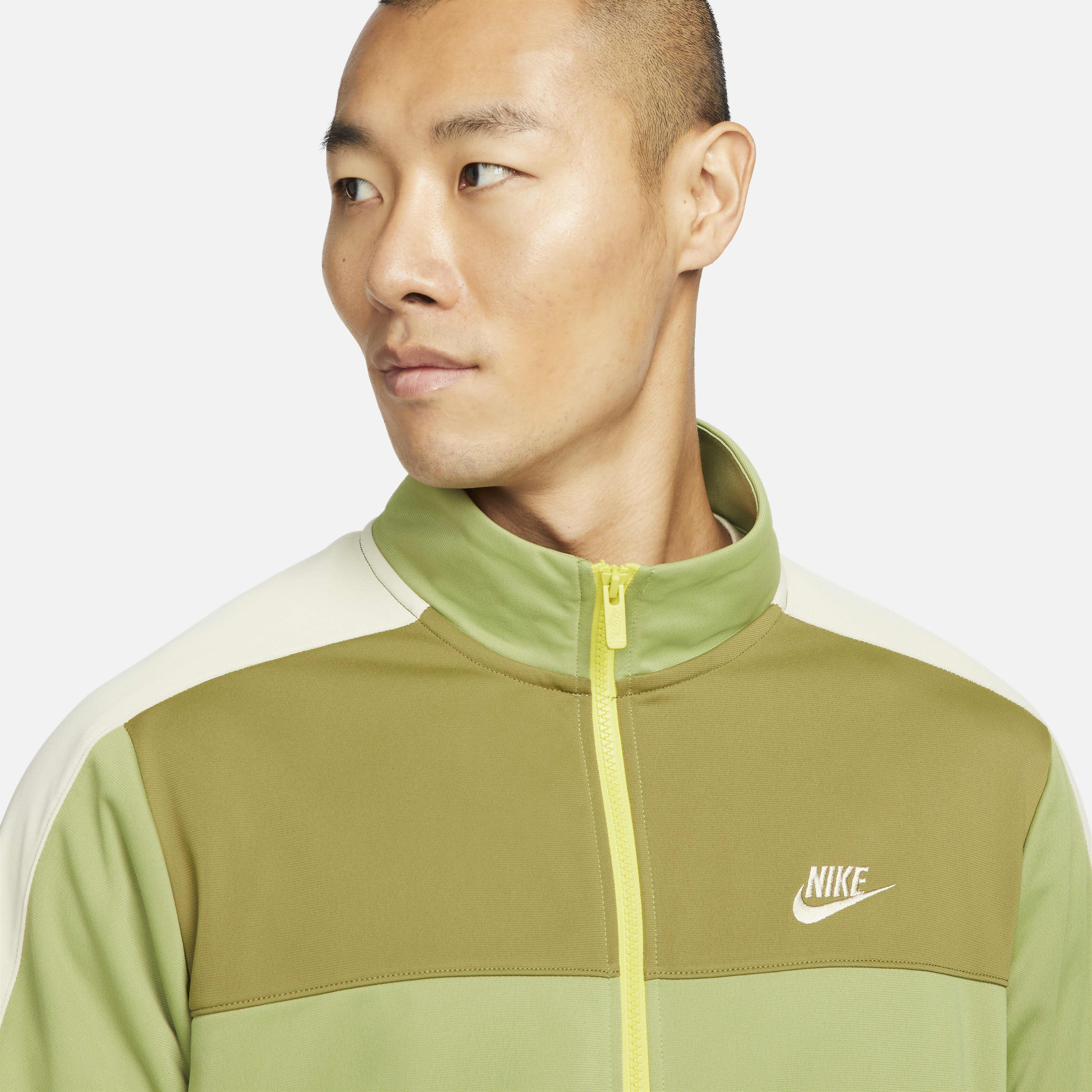 Yellow nike tracksuit mens discount