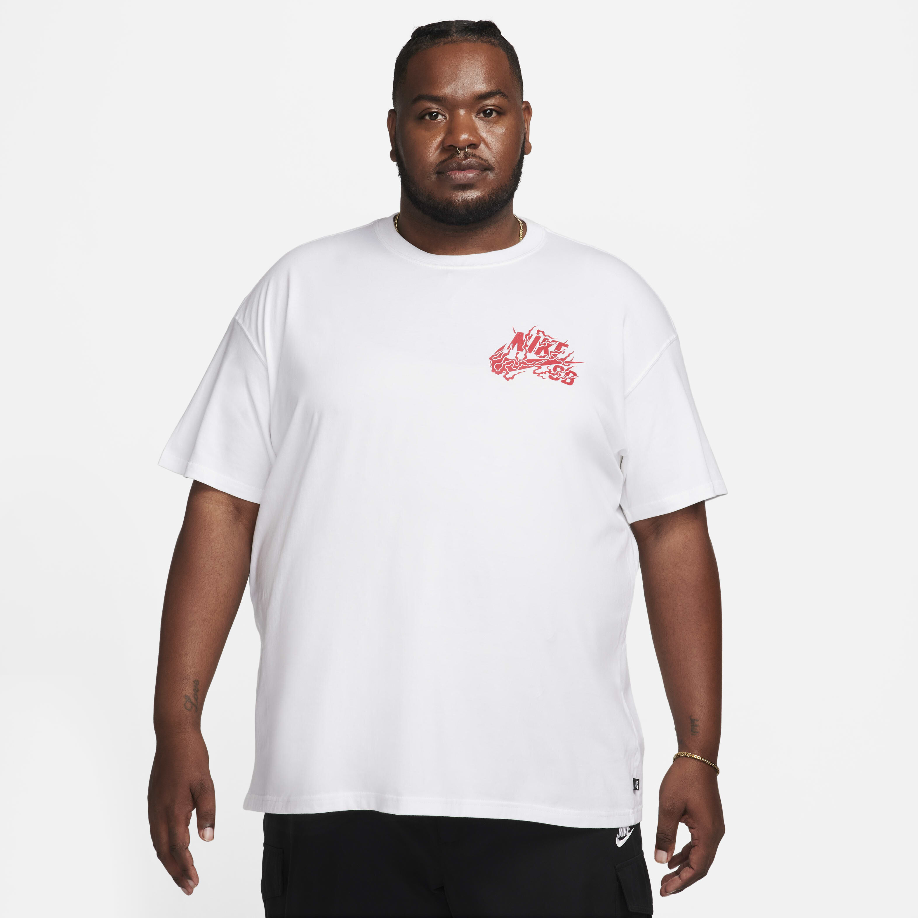Buy Nike SB Skate T Shirt White University Red Nike UAE Official