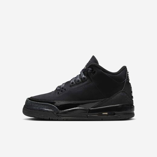 Air Jordan 3 Retro-JRDN, Air Jordan 3 'Black Cat', Older Kids' Shoes