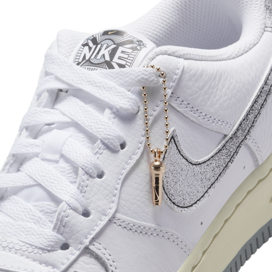 Nike triple white with top printed swoosh air force