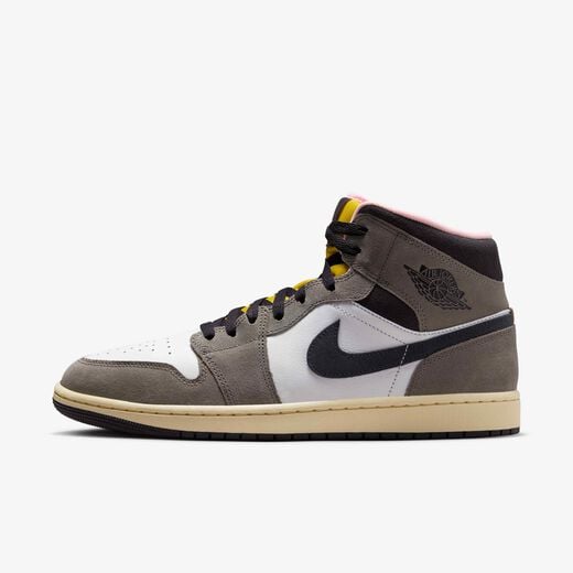 Men's Lifestyle Shoes-JRDN, Air Jordan 1 Mid 'Cave Stone', Men's Shoes