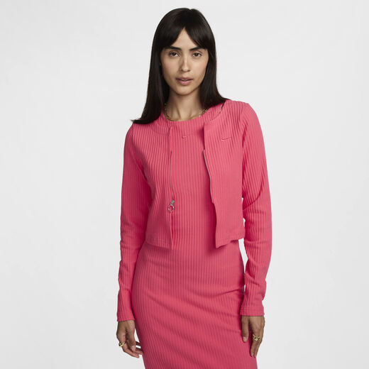 Hoodies & Sweatshirts-Nike, Nike Sportswear Chill Rib, Women's Slim Full-Zip Cardigan Hoodies & Sweatshirts-Nike, Nike Sportswear Chill Rib, Women's Slim Full-Zip Cardigan