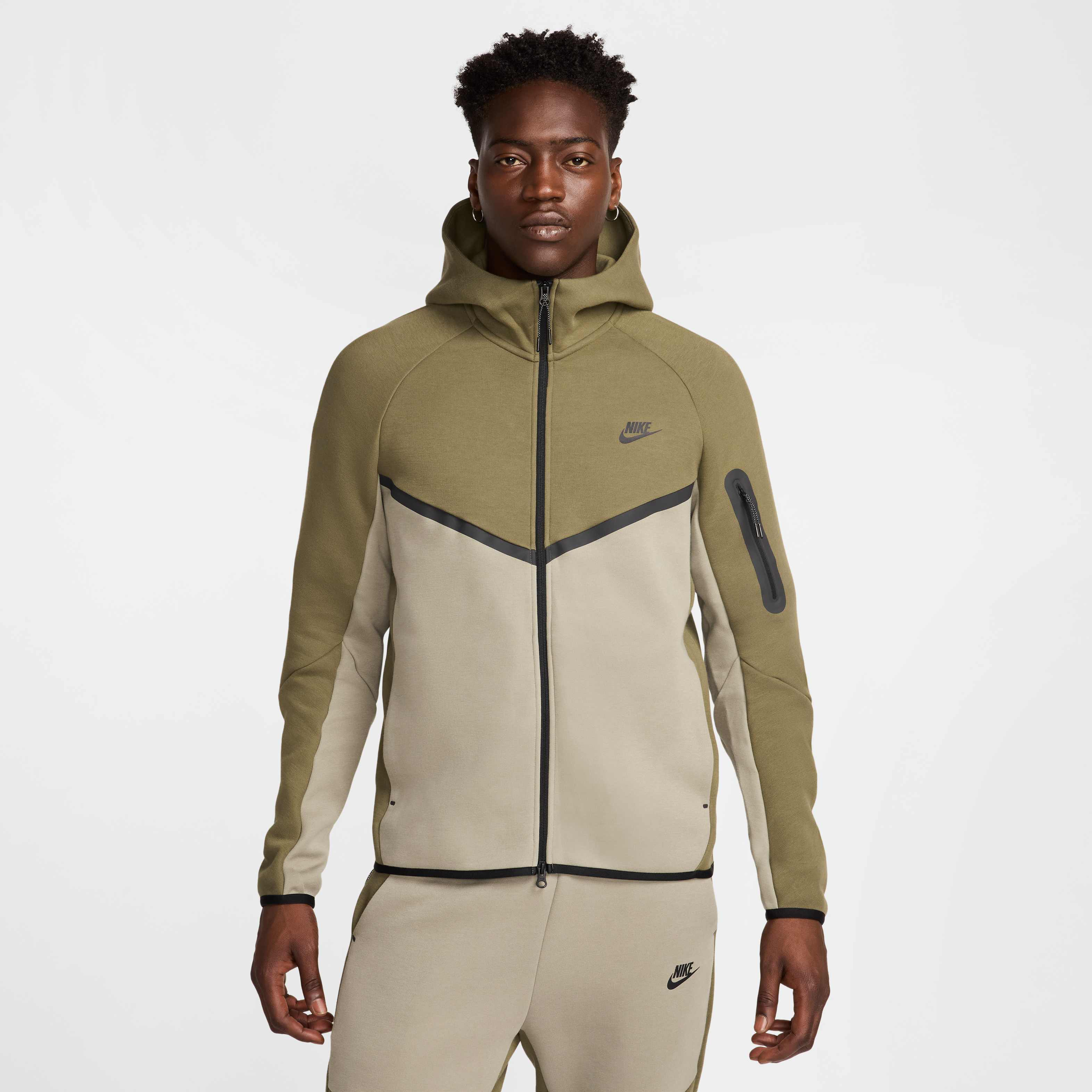 Buy Nike Tech Men's Full-Zip Windrunner Hoodie - Medium Olive/Light  Army/Black | Nike UAE Official
