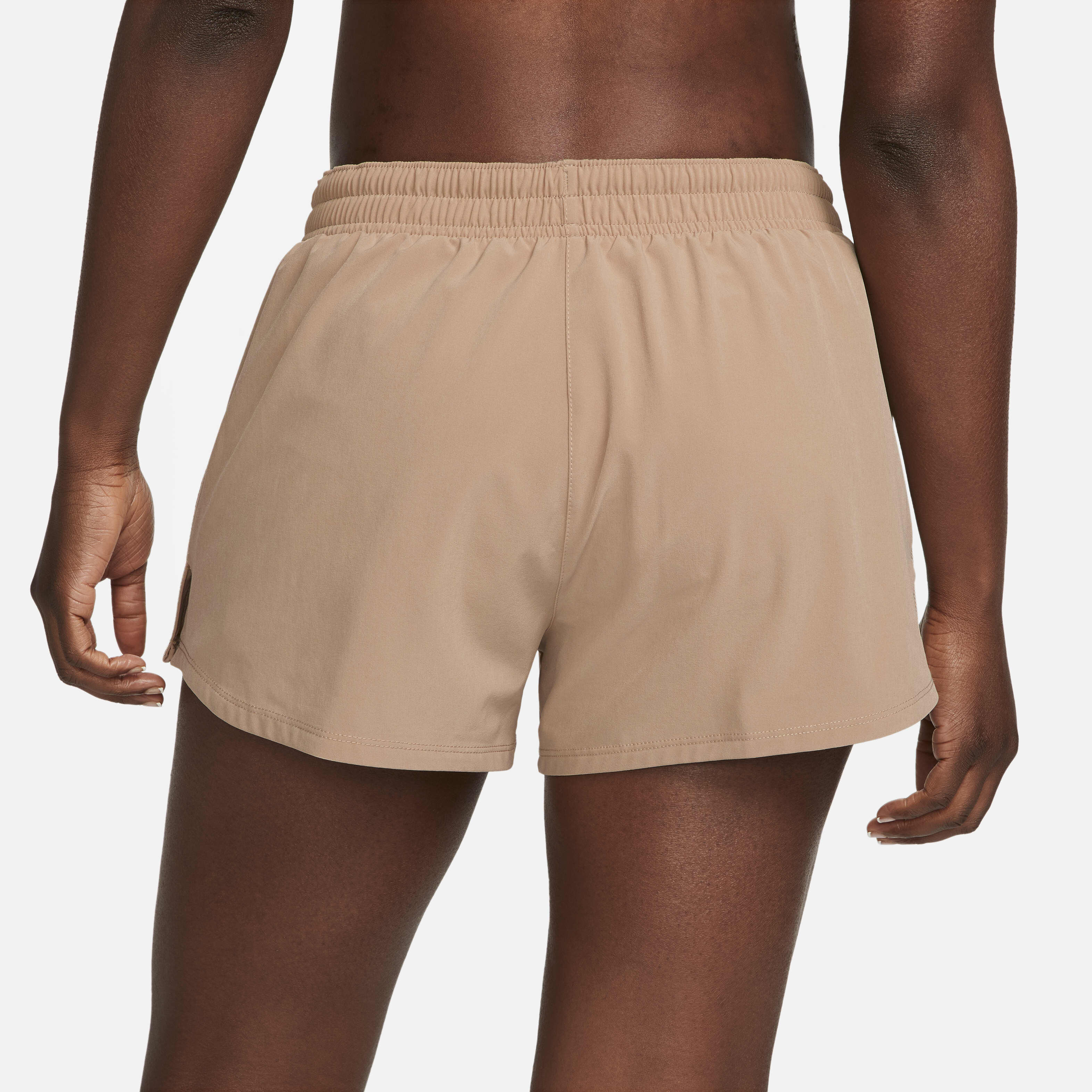 Buy Nike Air Dri FIT Women s Mid Rise 7.5cm approx. Brief Lined Running Shorts Hemp Baroque Brown Sand Drift Nike UAE Official