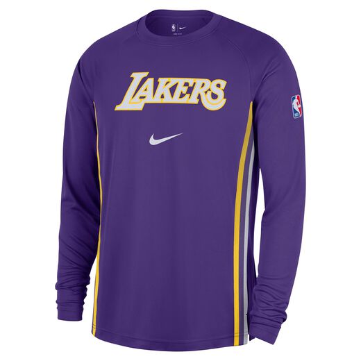 Basketball Tops & T-Shirts-Nike, Los Angeles Lakers, Men's Nike Dri-FIT NBA Long-Sleeve Top