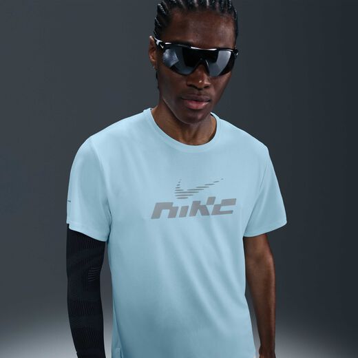 Running Tops & T-Shirts-Nike, Nike Miler Flash, Men's Dri-FIT UV Short-Sleeve Running Top