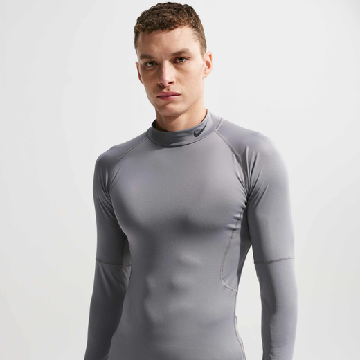 Long Sleeves Shirts-Nike, Nike Pro, Men's Dri-FIT Fitness Mock-Neck Long-Sleeve Top