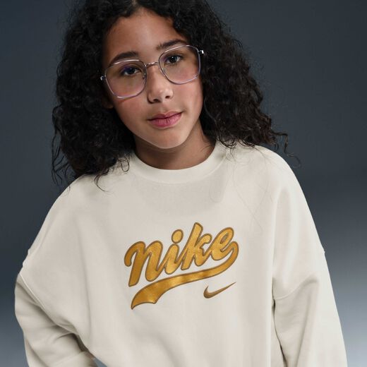 New In Kids' Sweatshirts-Nike, Nike Sportswear, Older Kids' (Girls') Cropped Fleece Sweatshirt