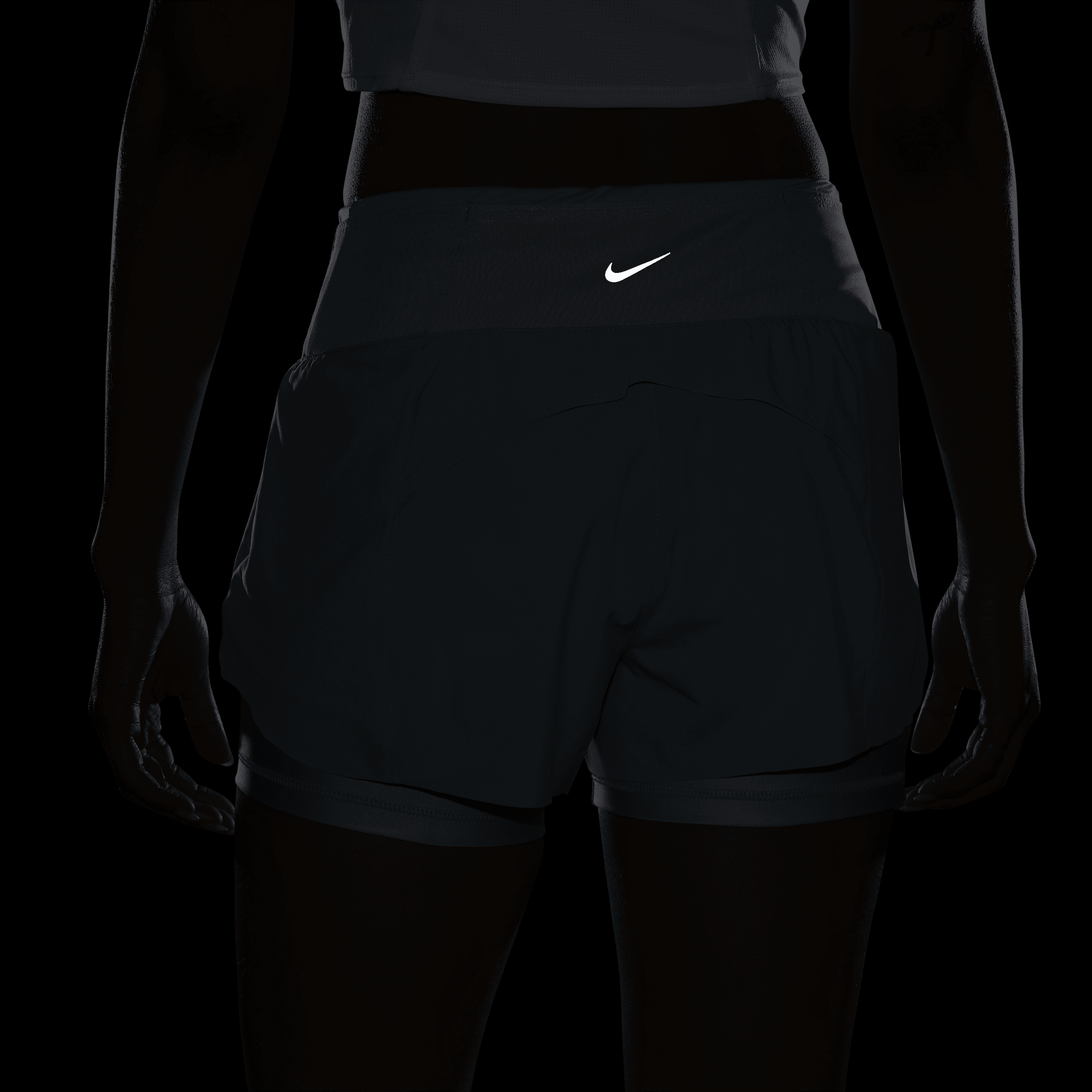Shop Dri FIT Swift Women s Mid Rise 8cm approx. 2 in 1 Running