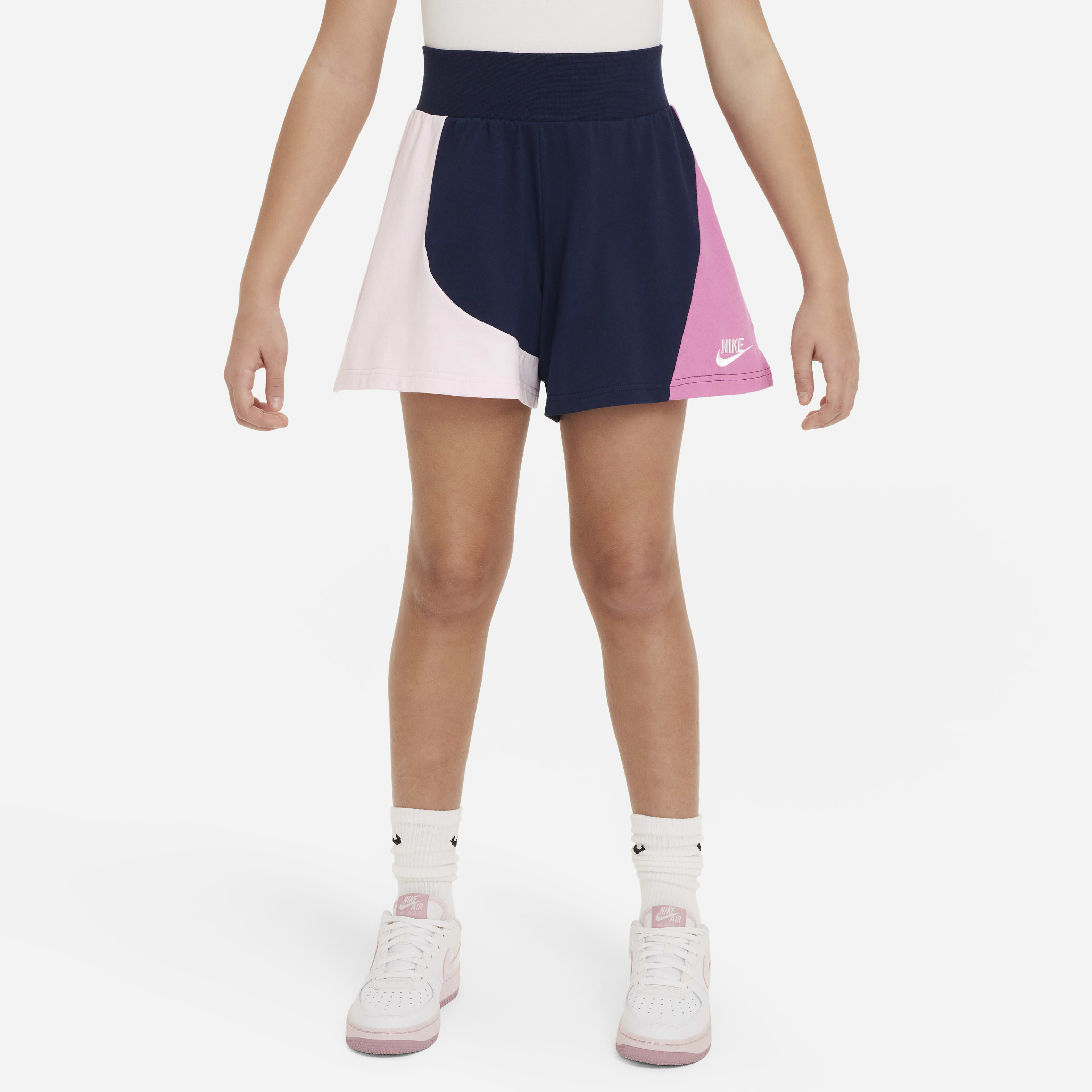nike shorts pink and blue