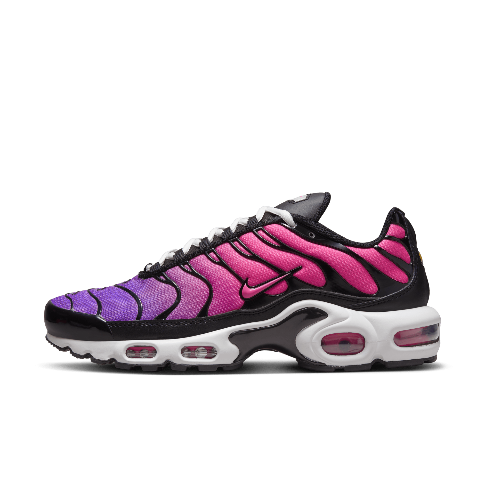 white and pink nike tns