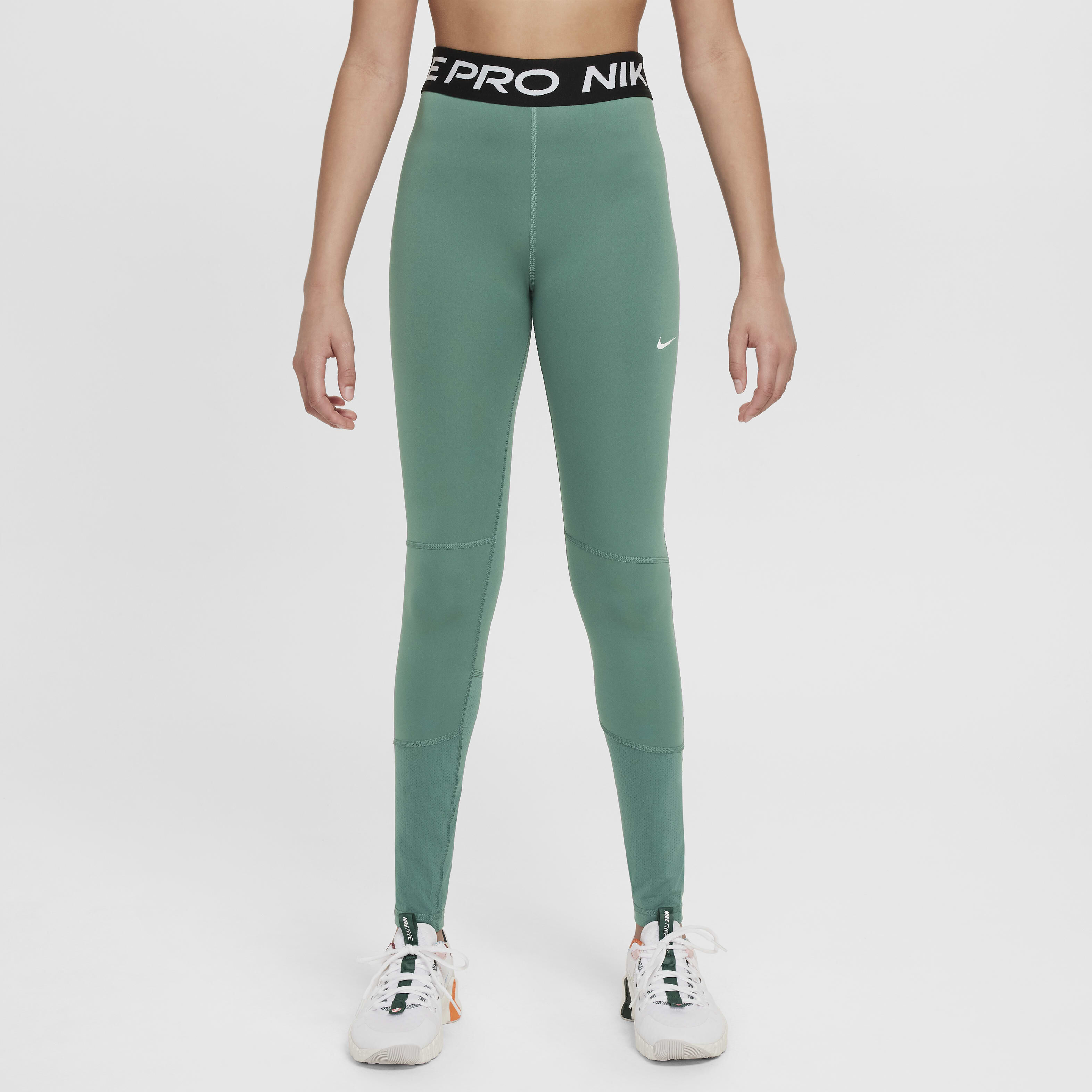 Nike pro green leggings best sale
