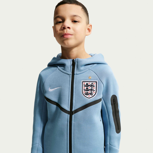 England-Nike, England Tech Fleece, Older Kids' (Boys') Nike Football Full-Zip Hoodie
