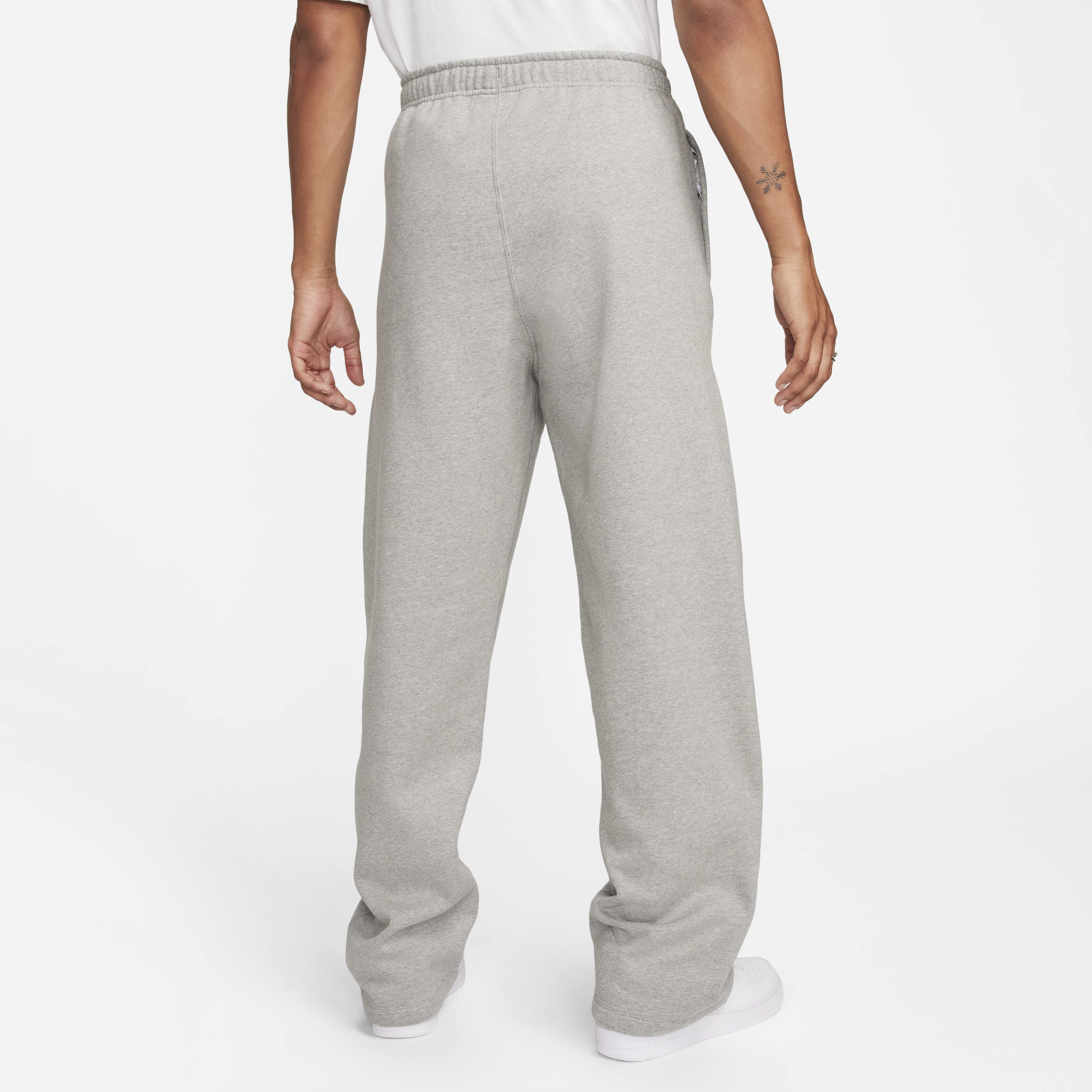 Buy Nike Solo Swoosh Men s Open Hem Fleece Trousers Nike UAE Official