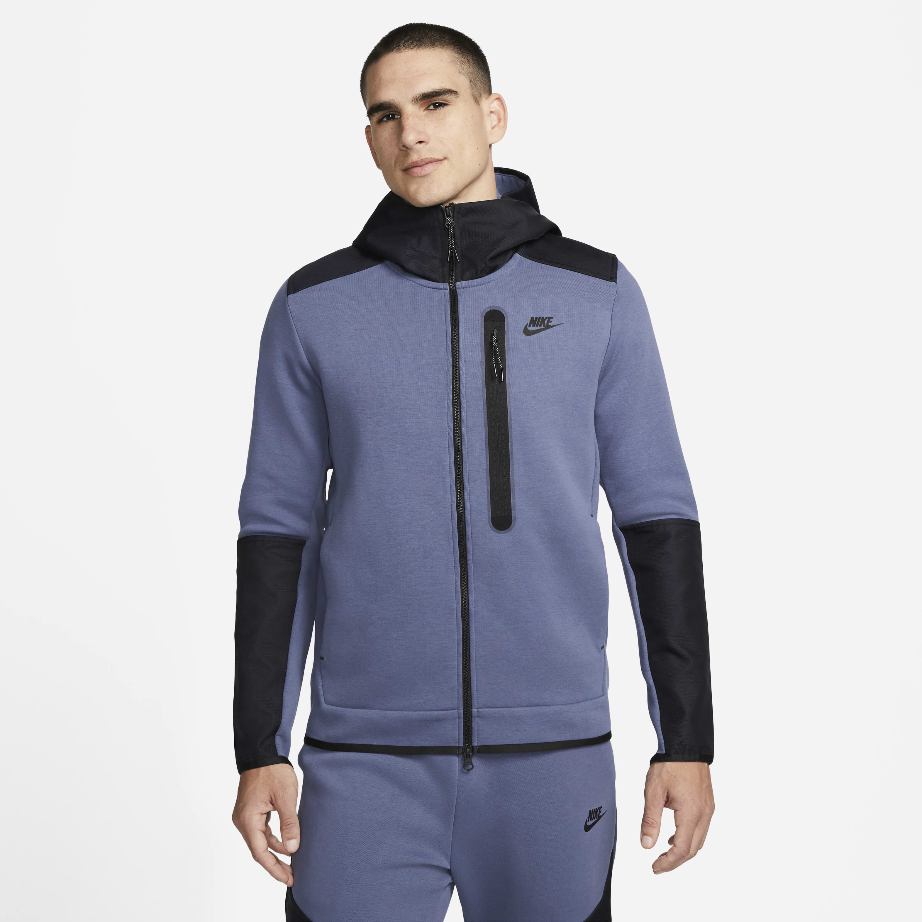 Buy Nike Sportswear Tech Fleece Men s Full Zip Top Diffused Blue Black Black Nike UAE Official