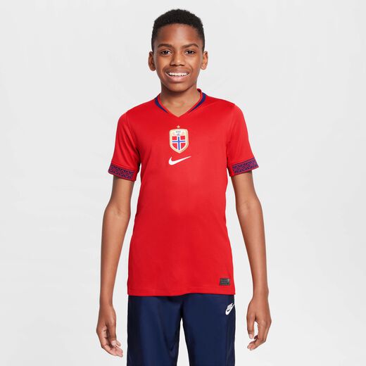 Norway-نايكي, النرويج 2025 ستيديوم الأساسي (منتخب النساء), تيشيرت كرة القدم طبق الأصل نايكي دراي-فت للأطفال الكبار