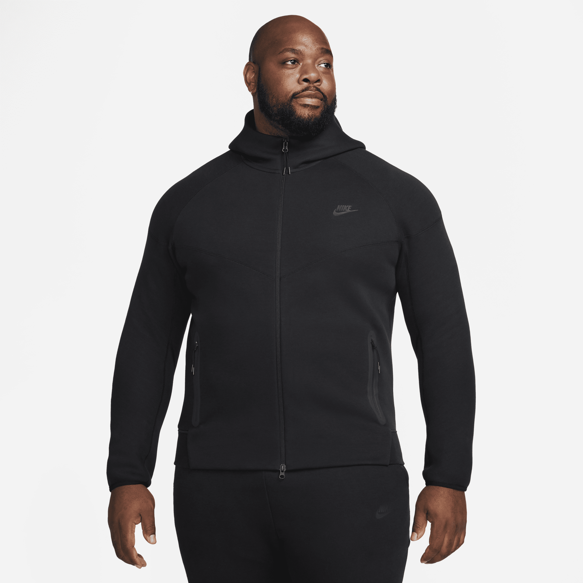 Carbon heather tech fleece top