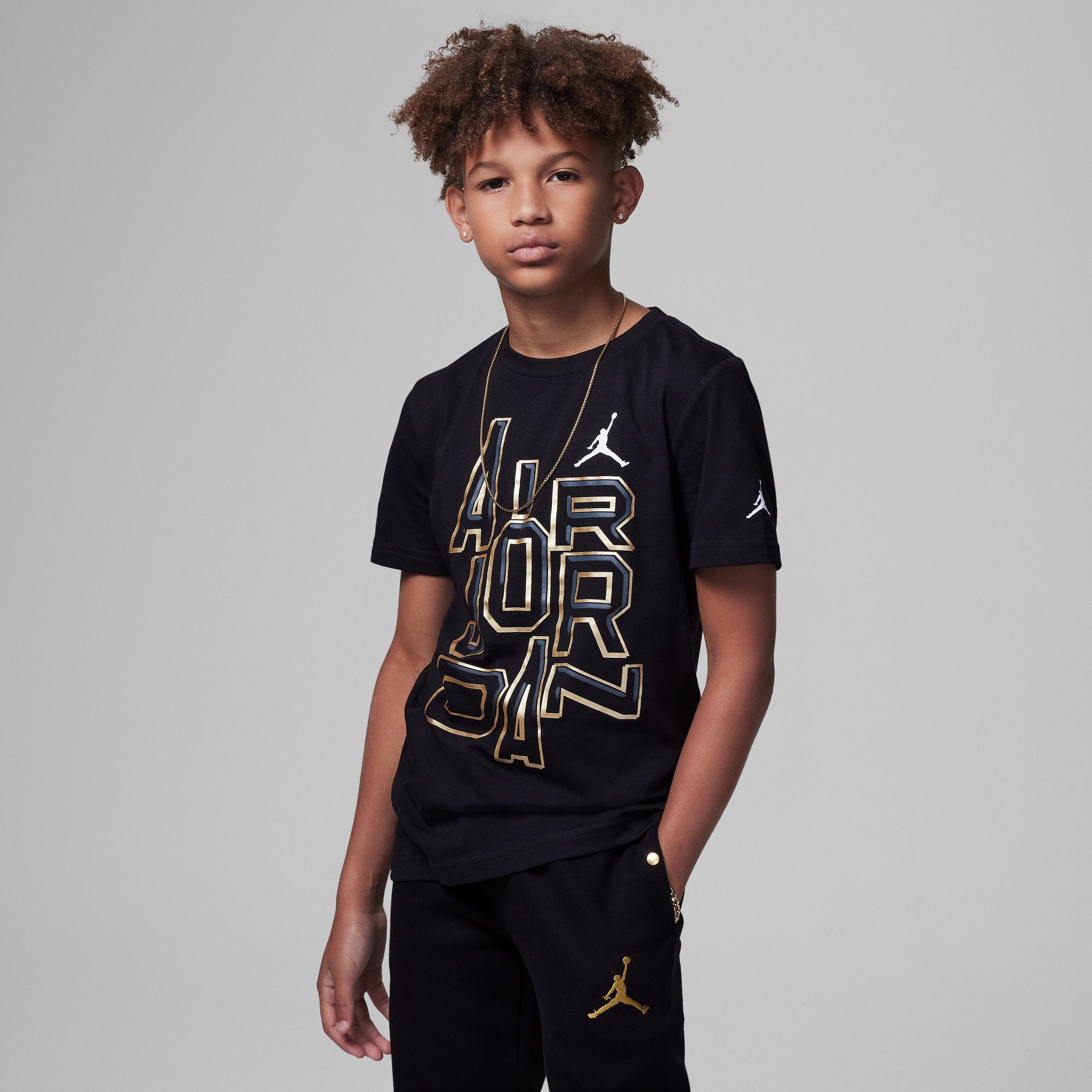 gold jordan t shirt