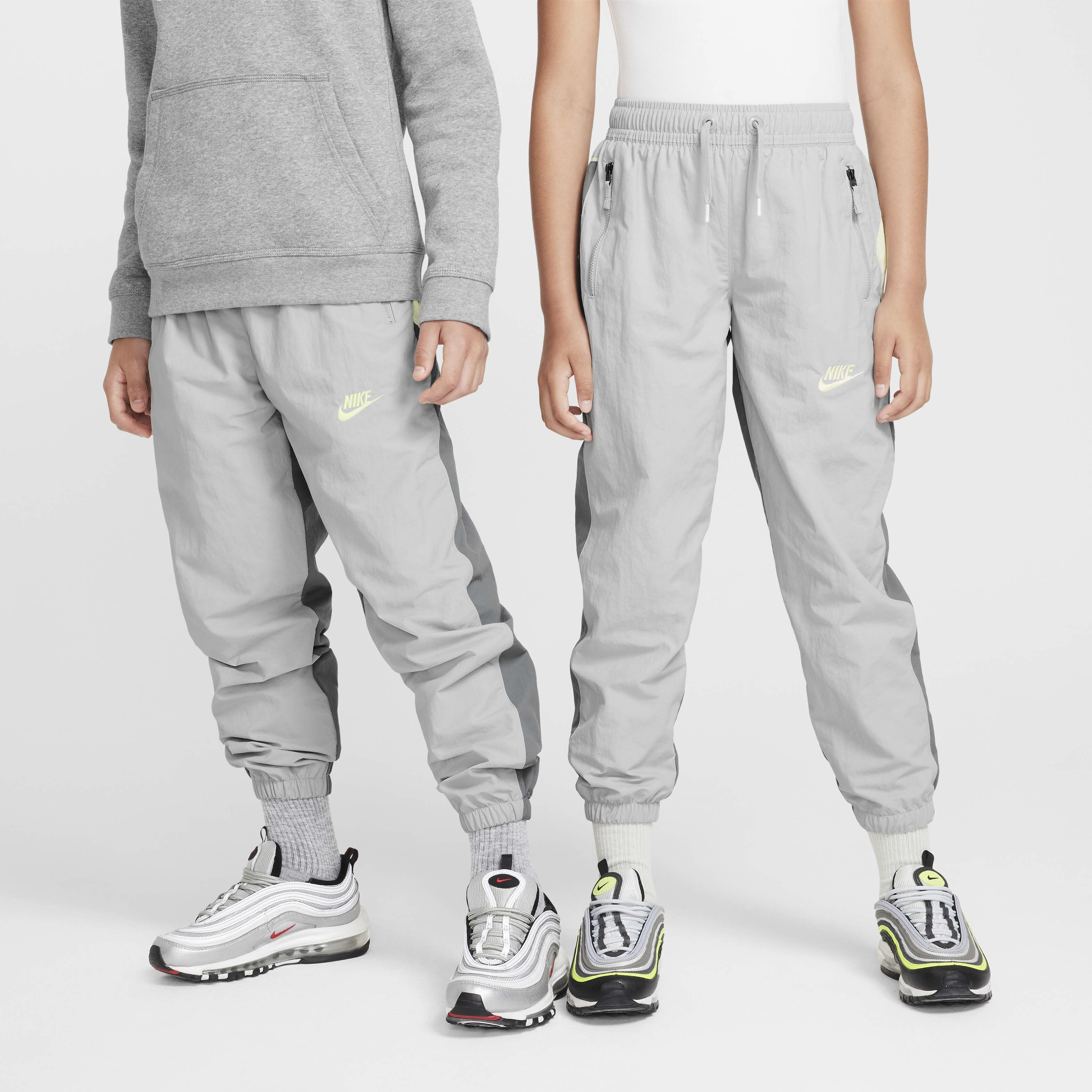 Nike swoosh grey bottoms discount