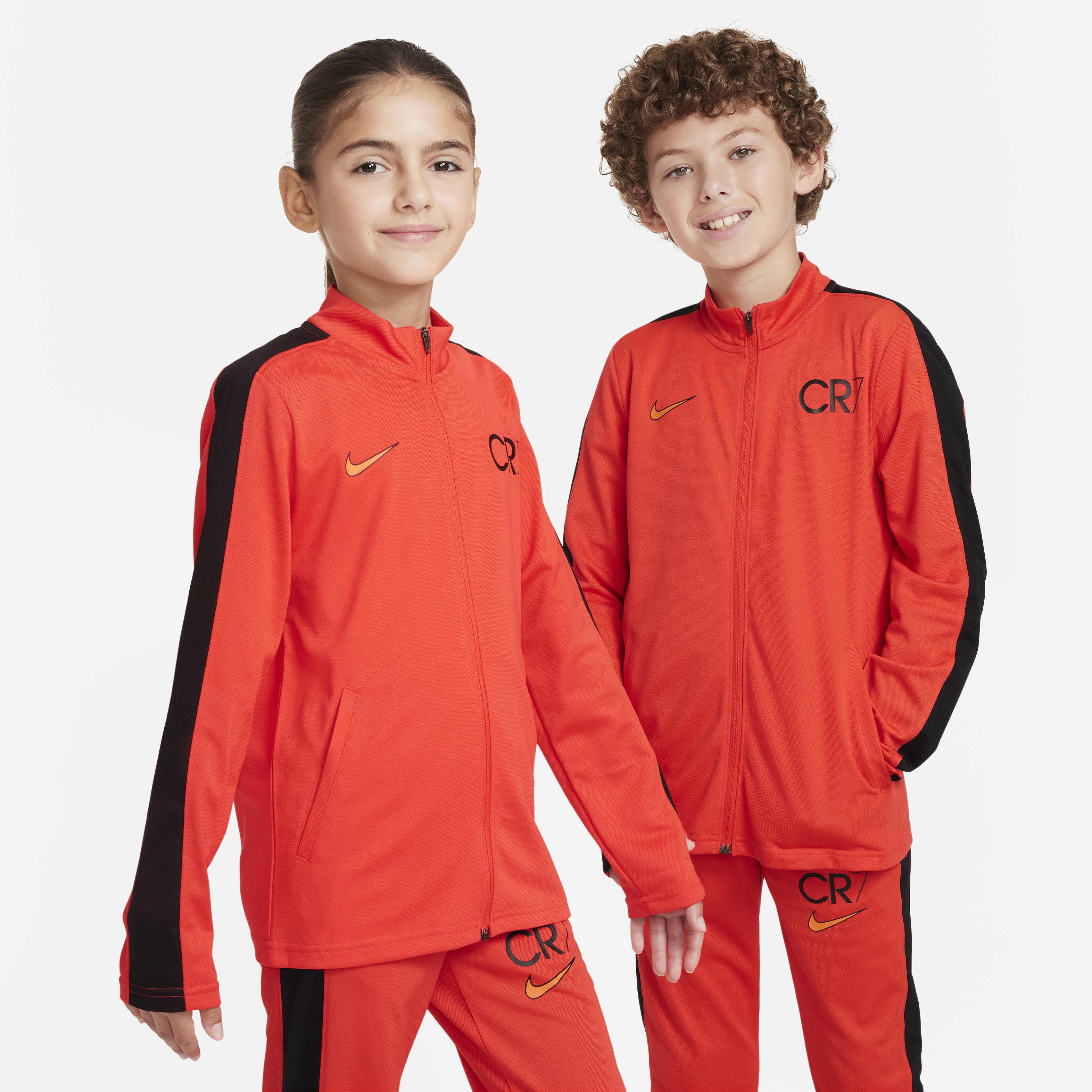 Buy CR7 Older Kids Dri FIT Academy Football Tracksuit Light Crimson Black Nike UAE Official